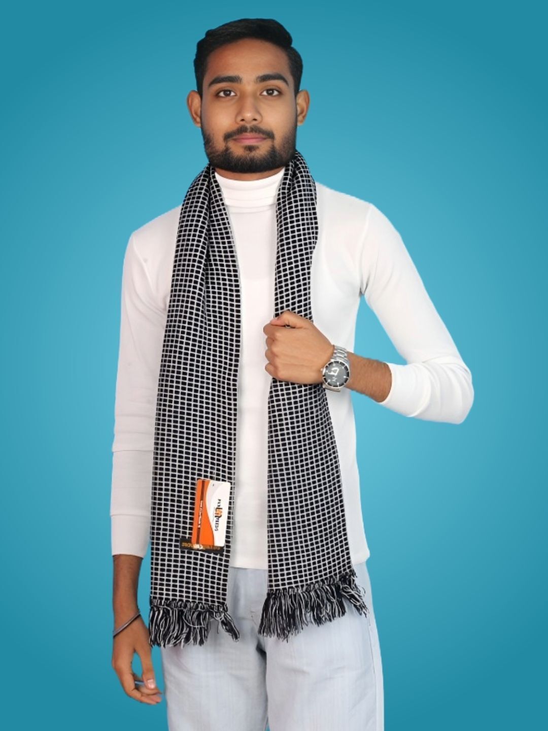 Pick Ur Needs Checkered Men Muffler-picture-13