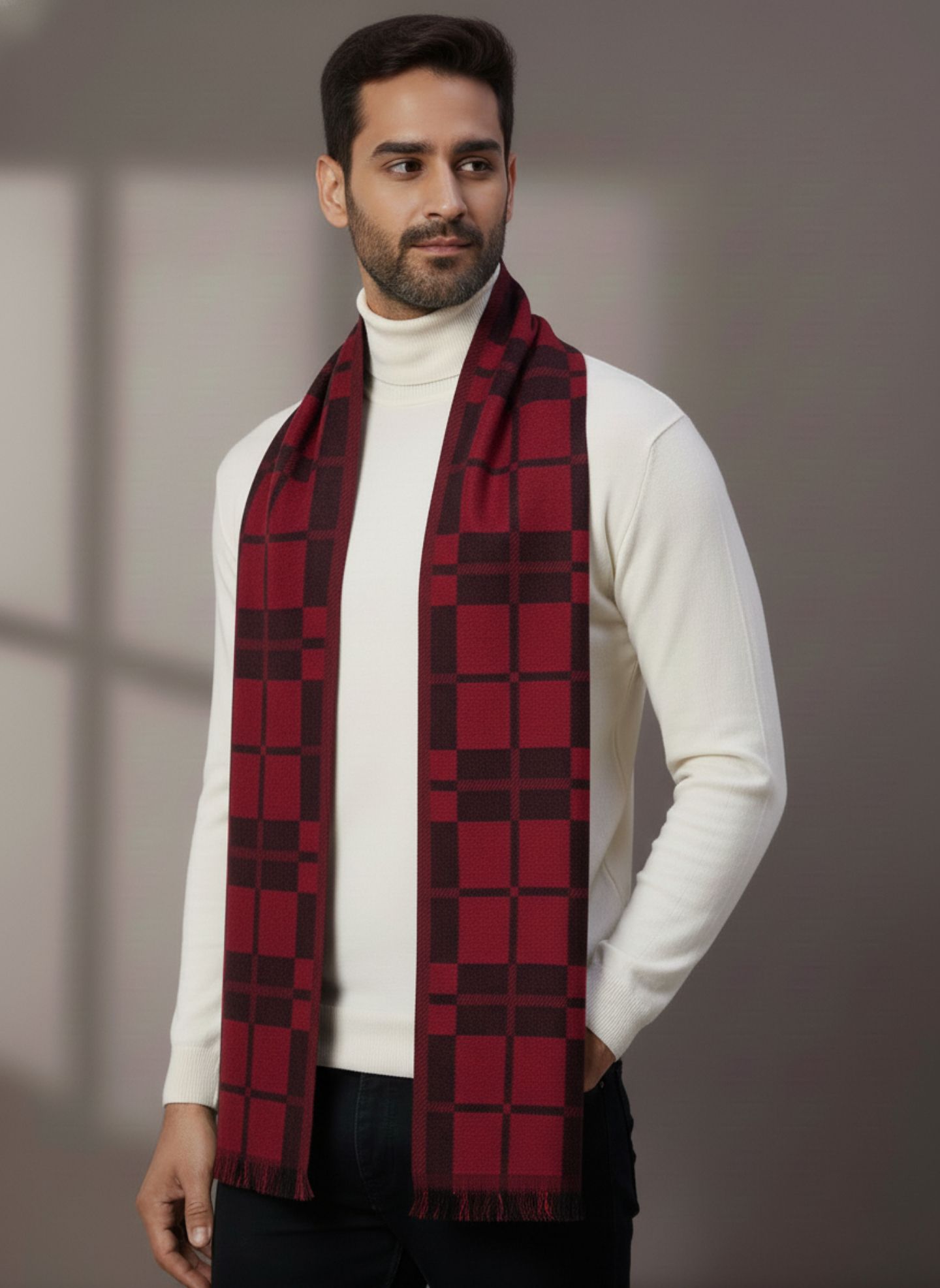Zamour Checkered Men Muffler-picture-16