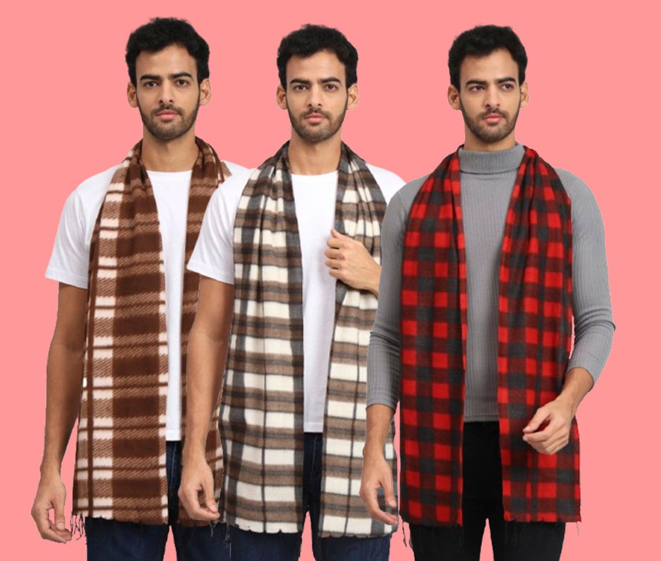 Fit N Fame Checkered Men Muffler-picture-25