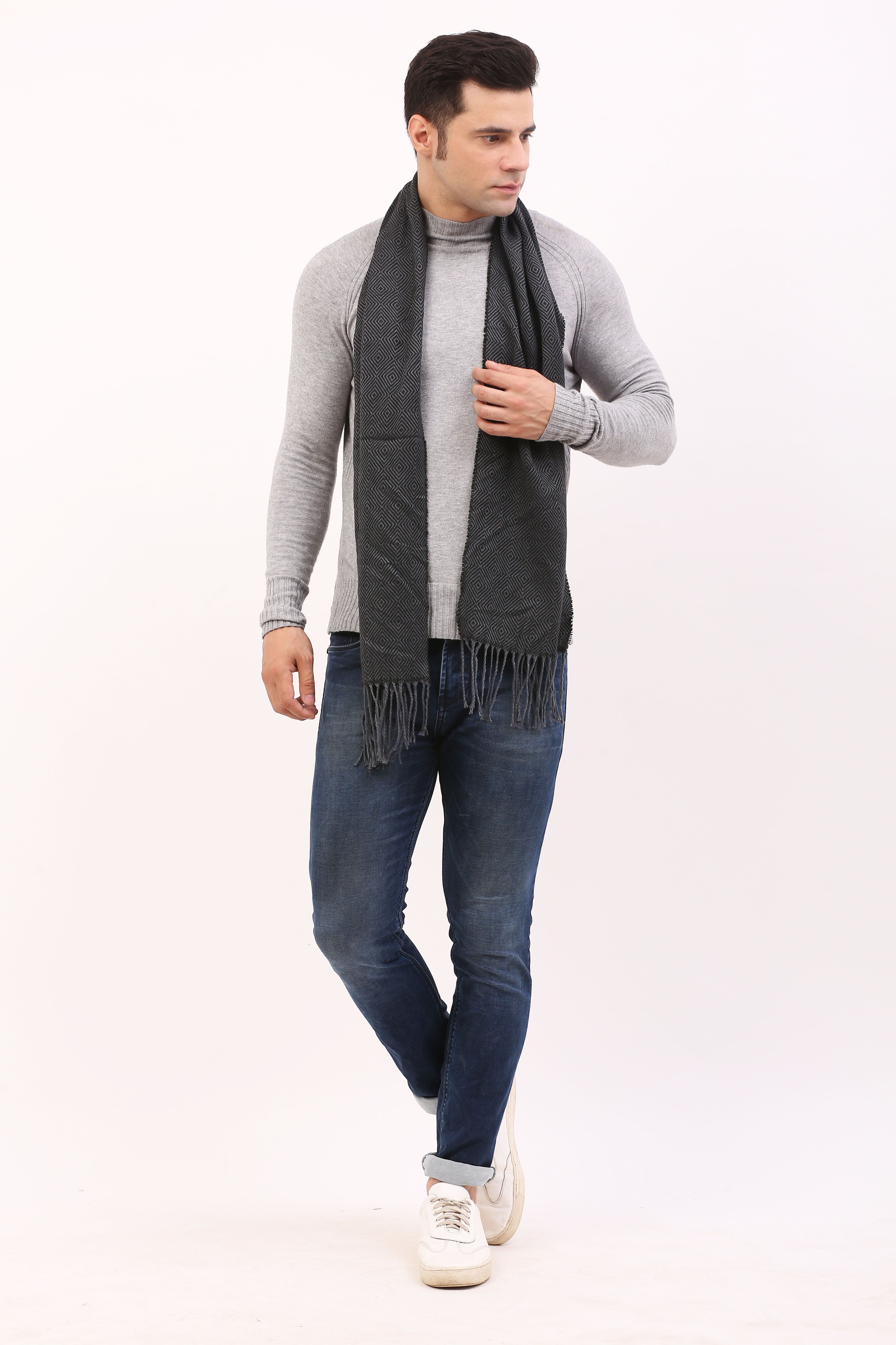 CALVADOSS Geometric Print Men Muffler-picture-34
