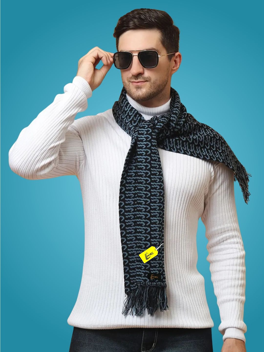 MHAX Printed Men Muffler-image-38