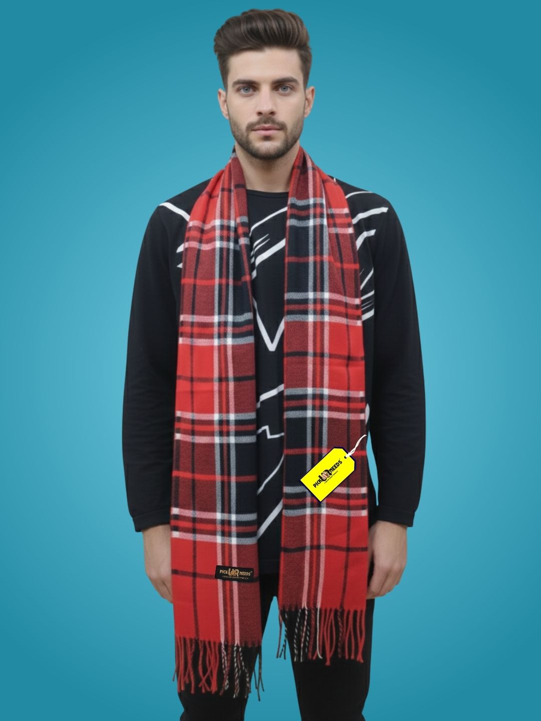 Pick Ur Needs Checkered Men Muffler-picture-13