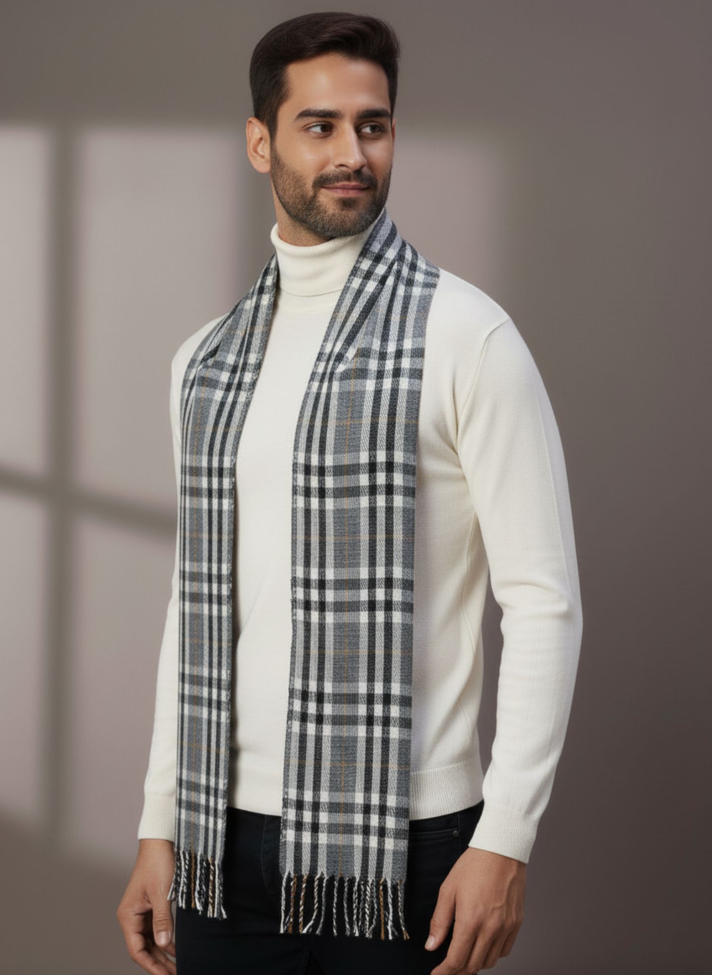 Zamour Checkered Men Muffler-picture-30