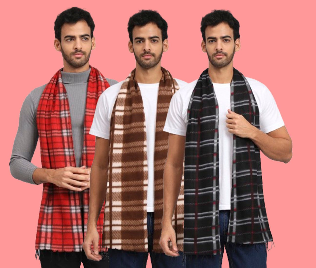 Fit N Fame Checkered Men Muffler-picture-20