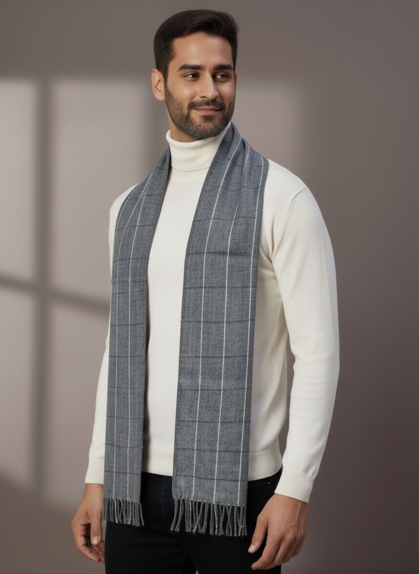 Zamour Checkered Men Muffler-picture-25