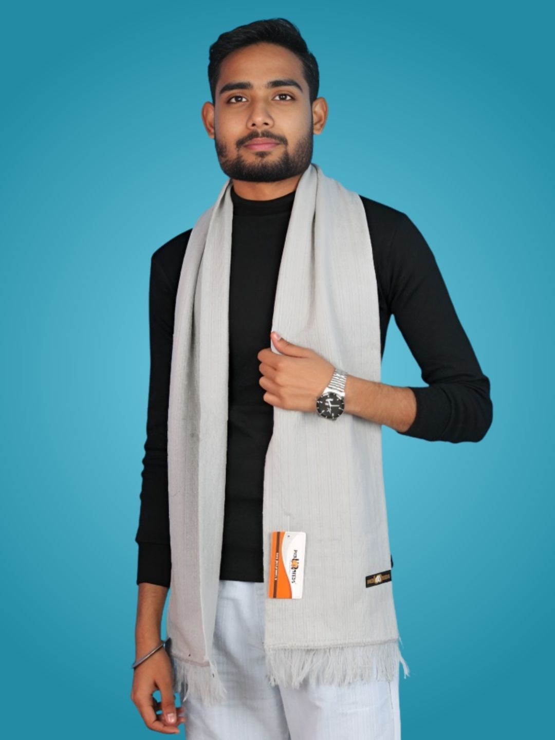 Pick Ur Needs Self Design Men Muffler-picture-48