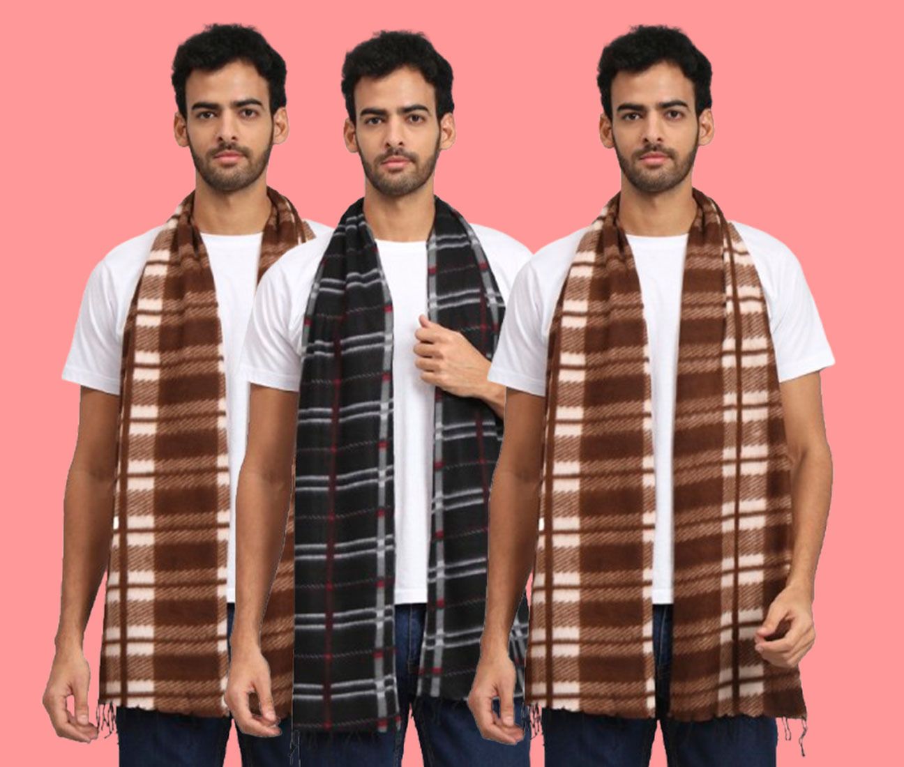 Fit N Fame Checkered Men Muffler-picture-28
