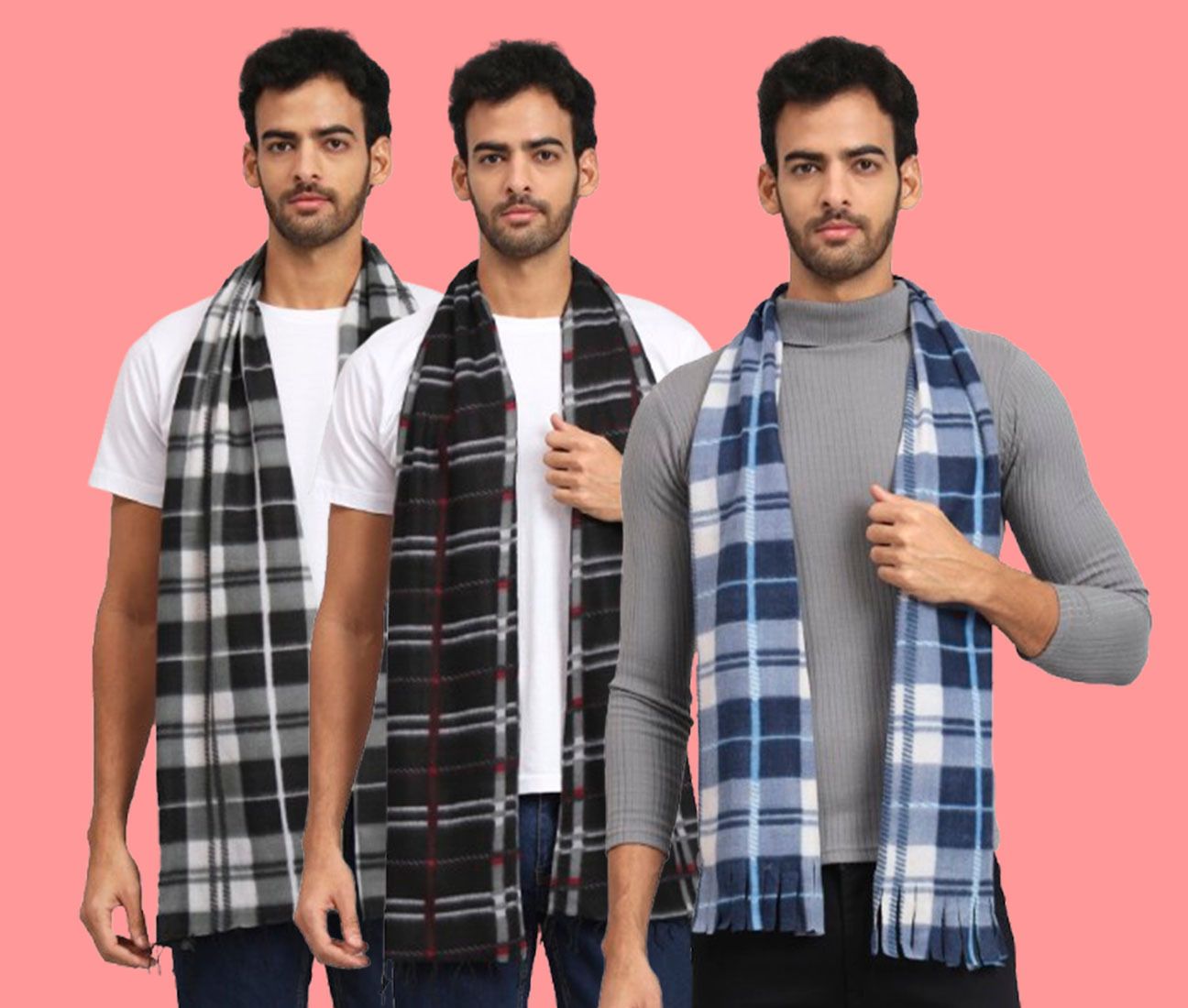 Fit N Fame Checkered Men Muffler-picture-12