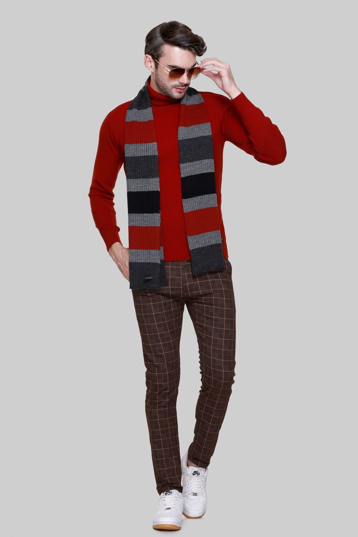 Jollyy Striped Men Muffler-picture-21