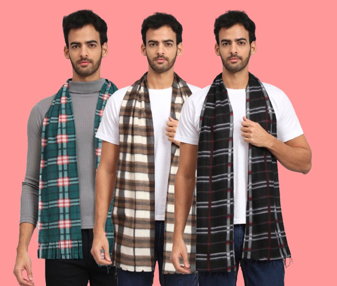 Fit N Fame Checkered Men Muffler-picture-20