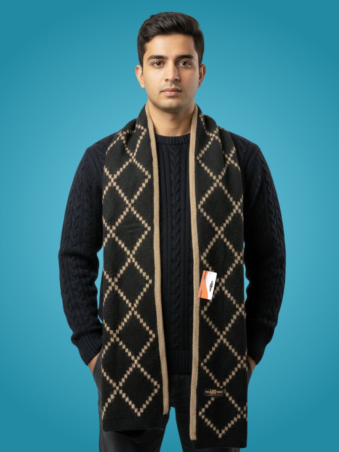 Pick Ur Needs Self Design Men Muffler-picture-24