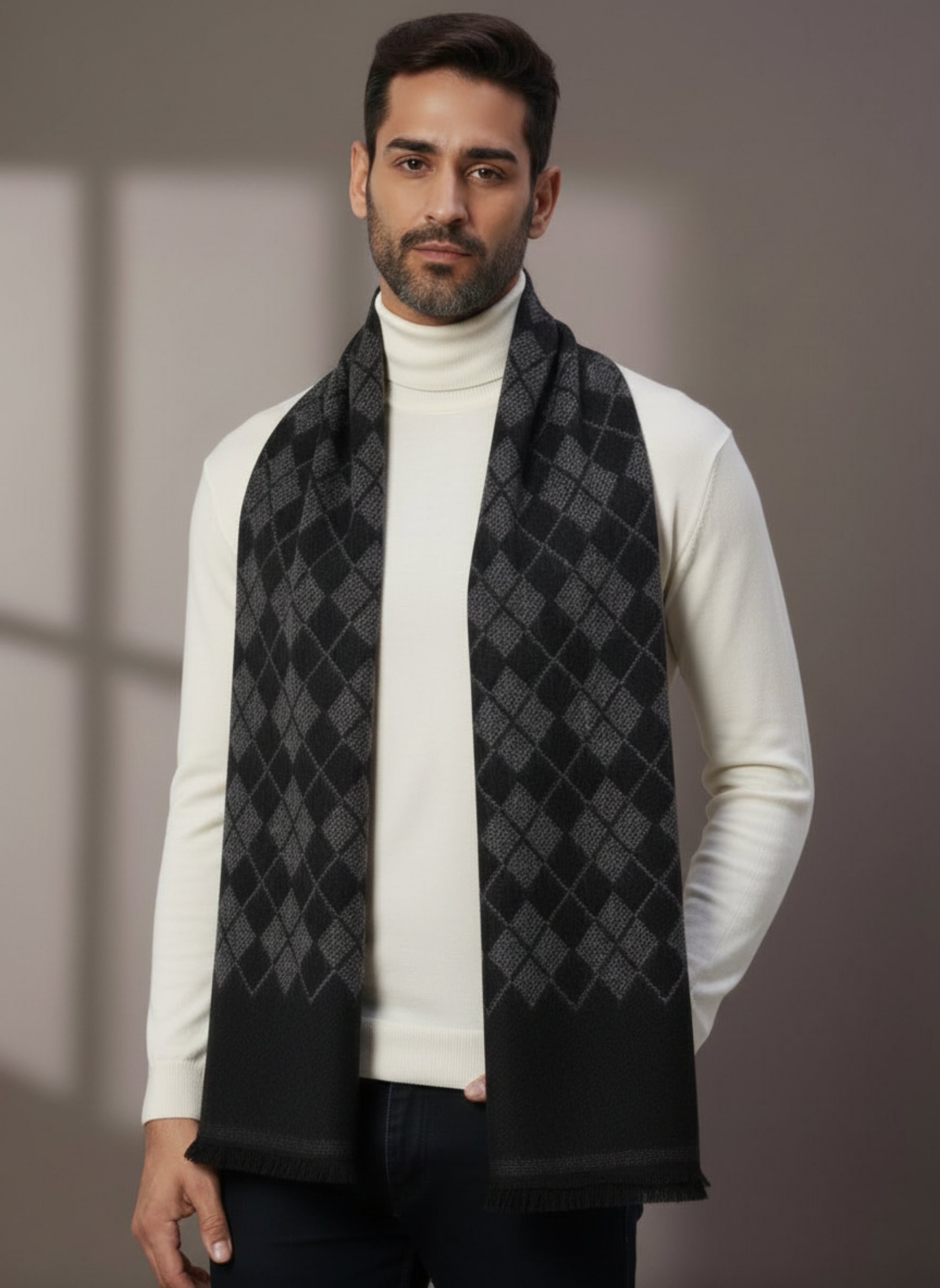 Zamour Checkered Men Muffler-picture-32