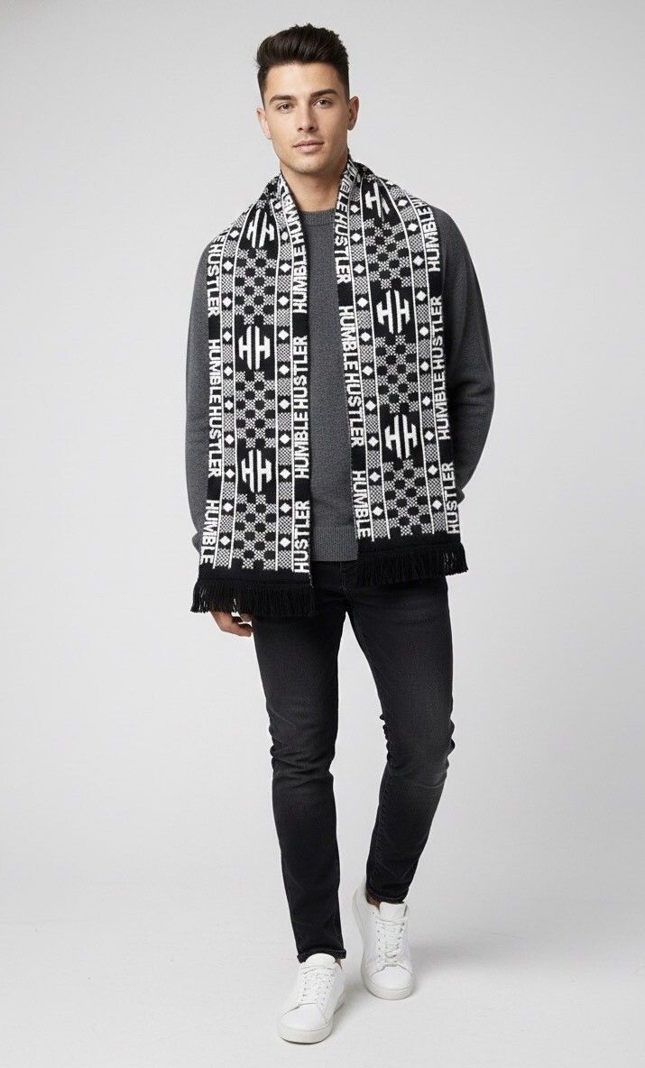 Humble Hustler Self Design Men Muffler-picture-24