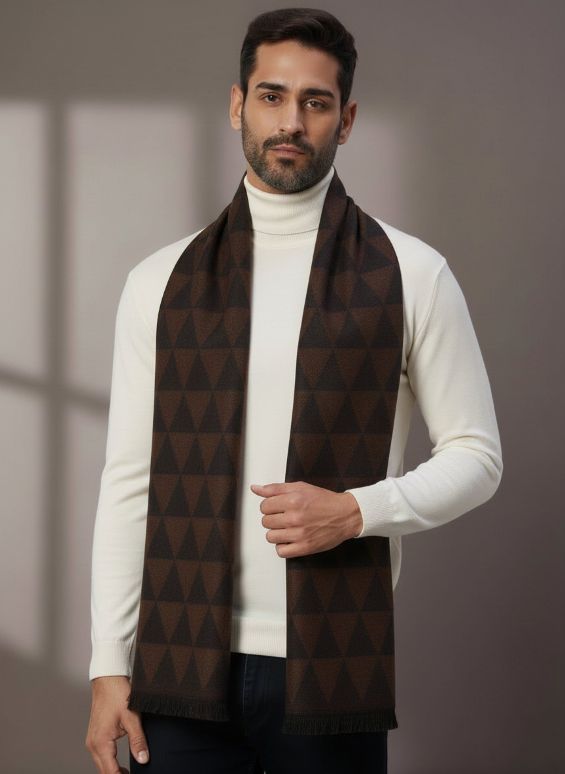 Zamour Geometric Print Men Muffler-picture-31