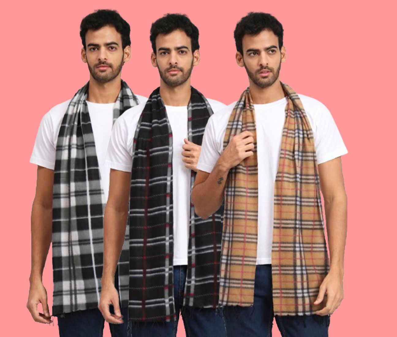Fit N Fame Checkered Men Muffler-picture-24