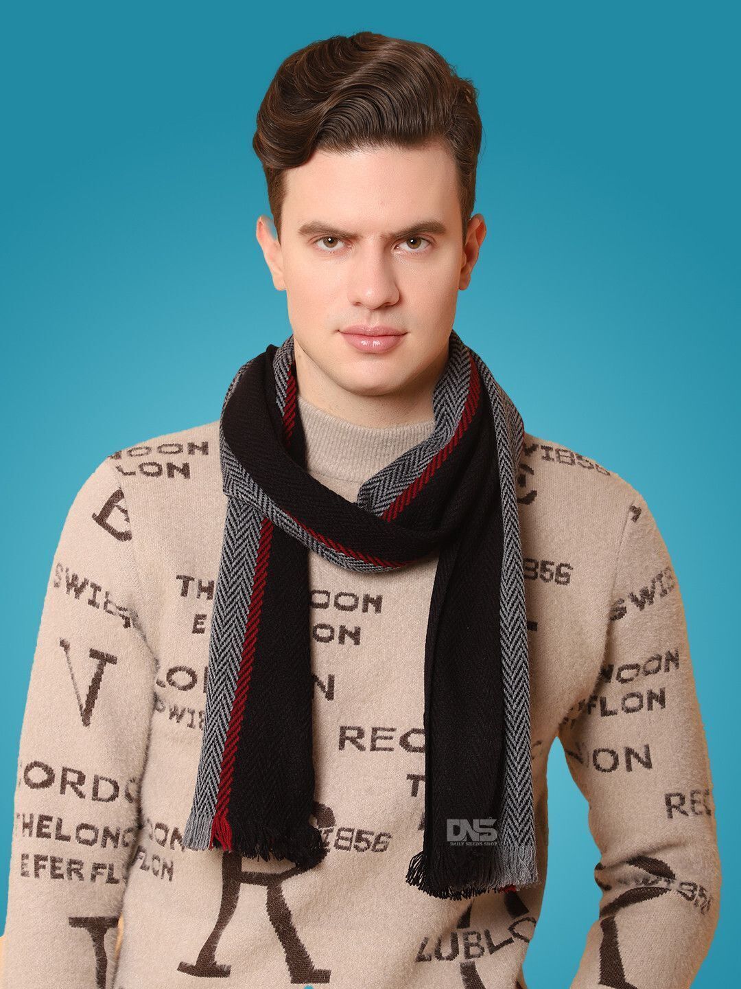 MHAX Self Design Men Muffler