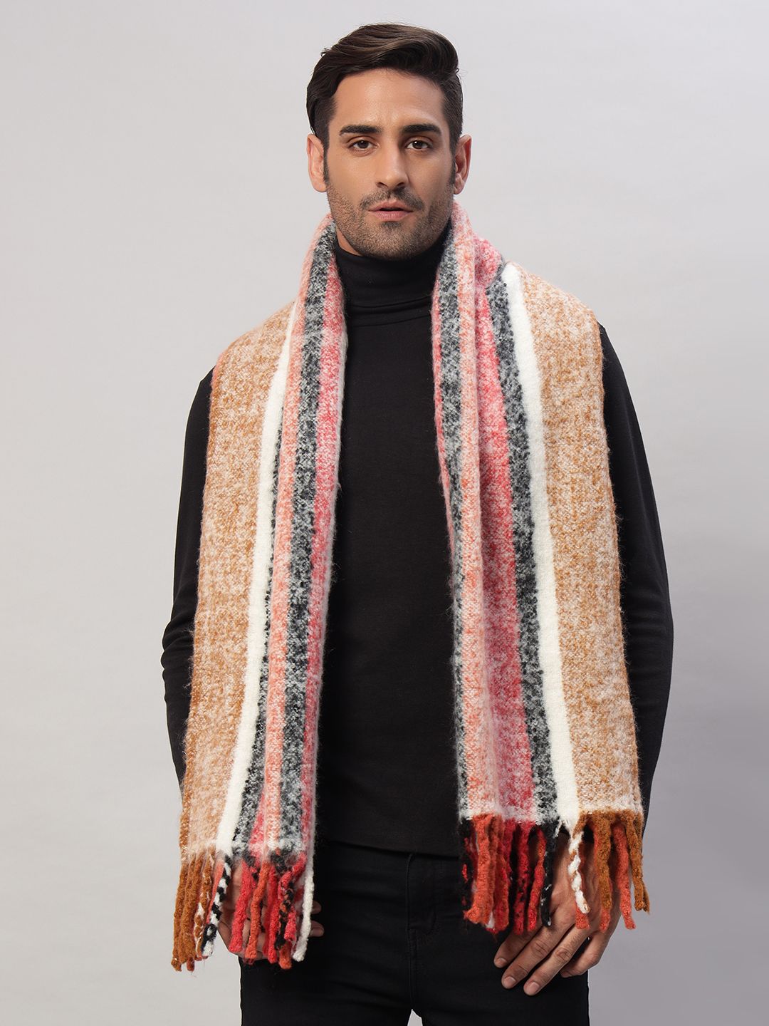 Ravaiyaa - Attitude Is Everything Striped Men Muffler-picture-10
