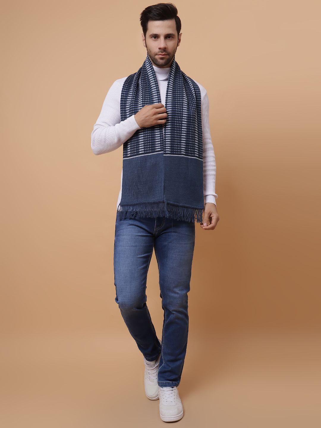 vesture Geometric Print Men Muffler-picture-10