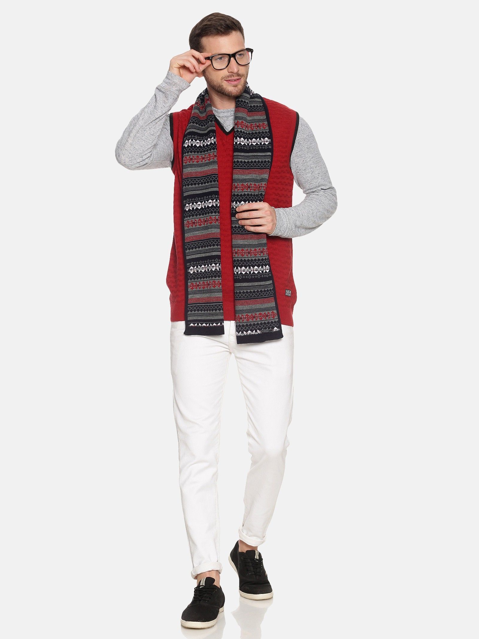 Jollyy Self Design Men Muffler-picture-18