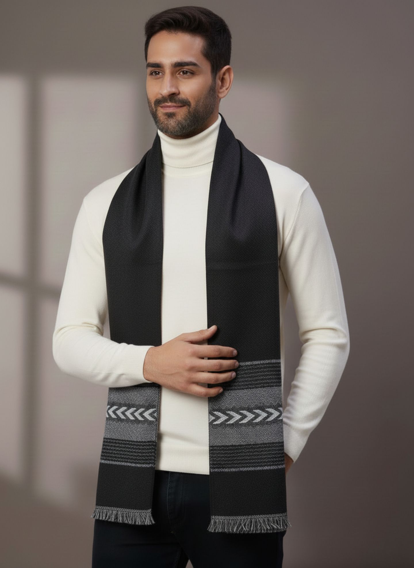 Zamour Checkered Men Muffler-picture-15