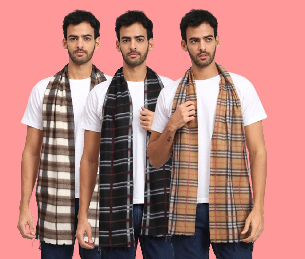 Fit N Fame Checkered Men Muffler-picture-18