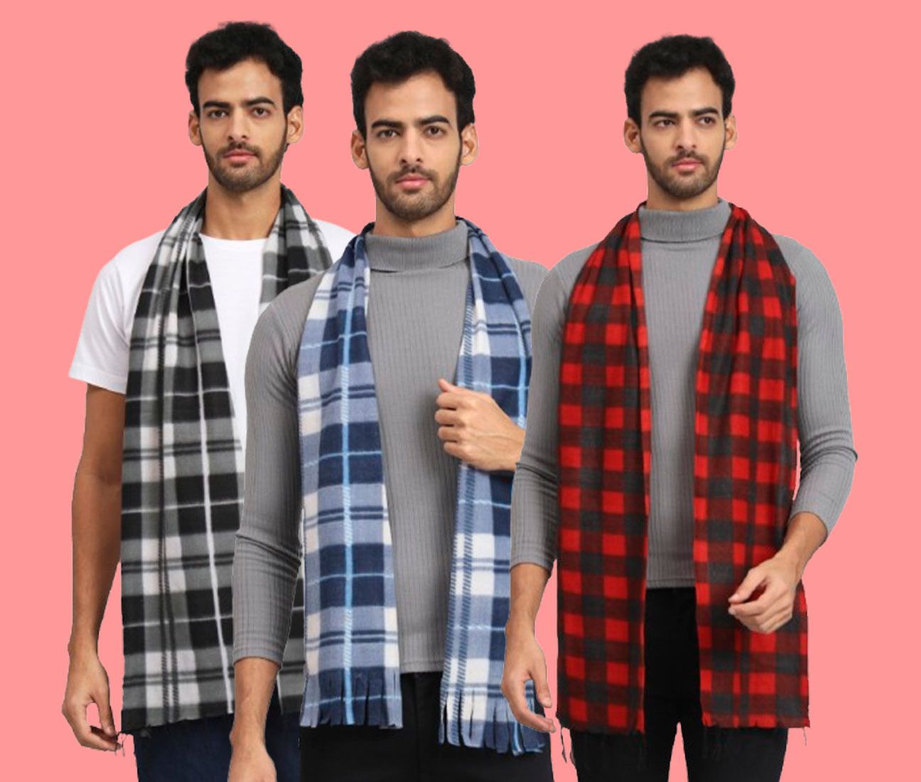 Fit N Fame Checkered Men Muffler-picture-12