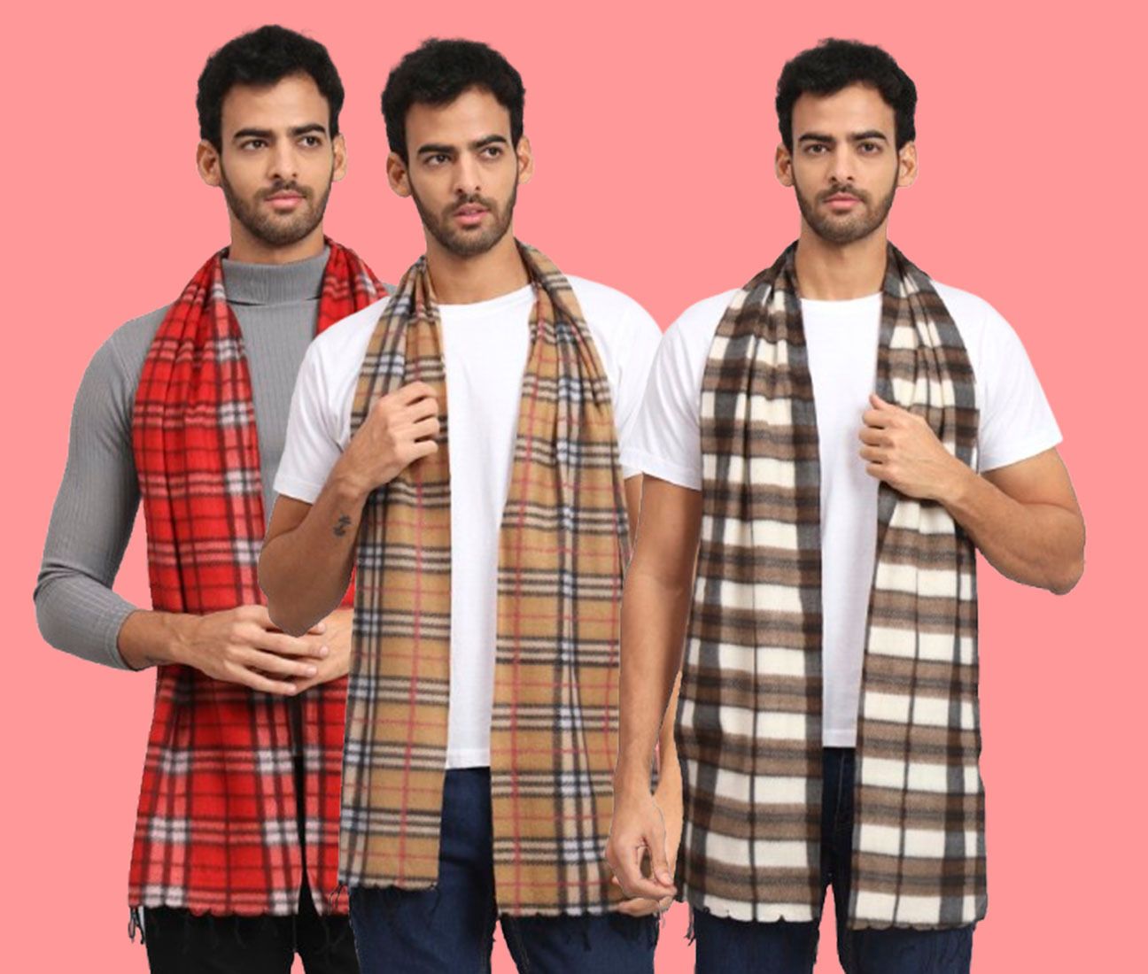 Fit N Fame Checkered Men Muffler-picture-11