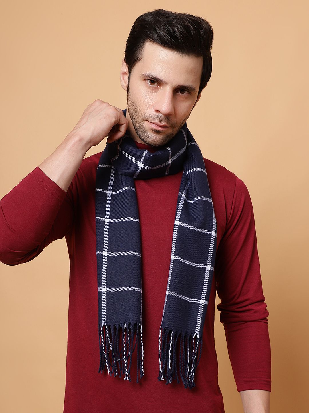 Lebami Checkered Men Muffler-picture-17