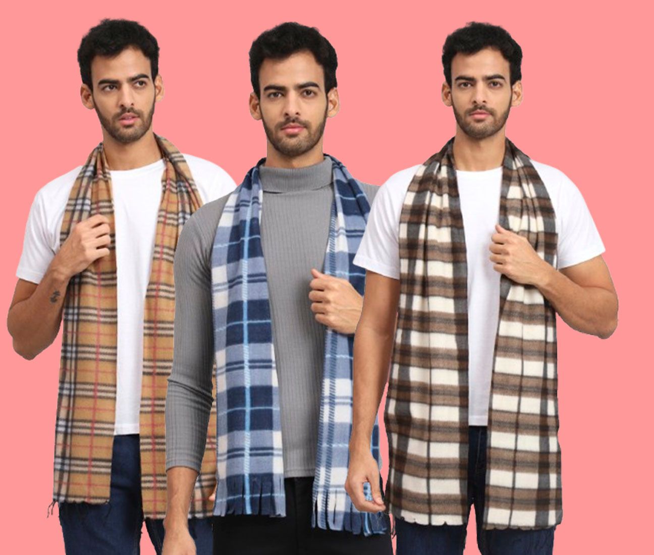 Fit N Fame Checkered Men Muffler-picture-24