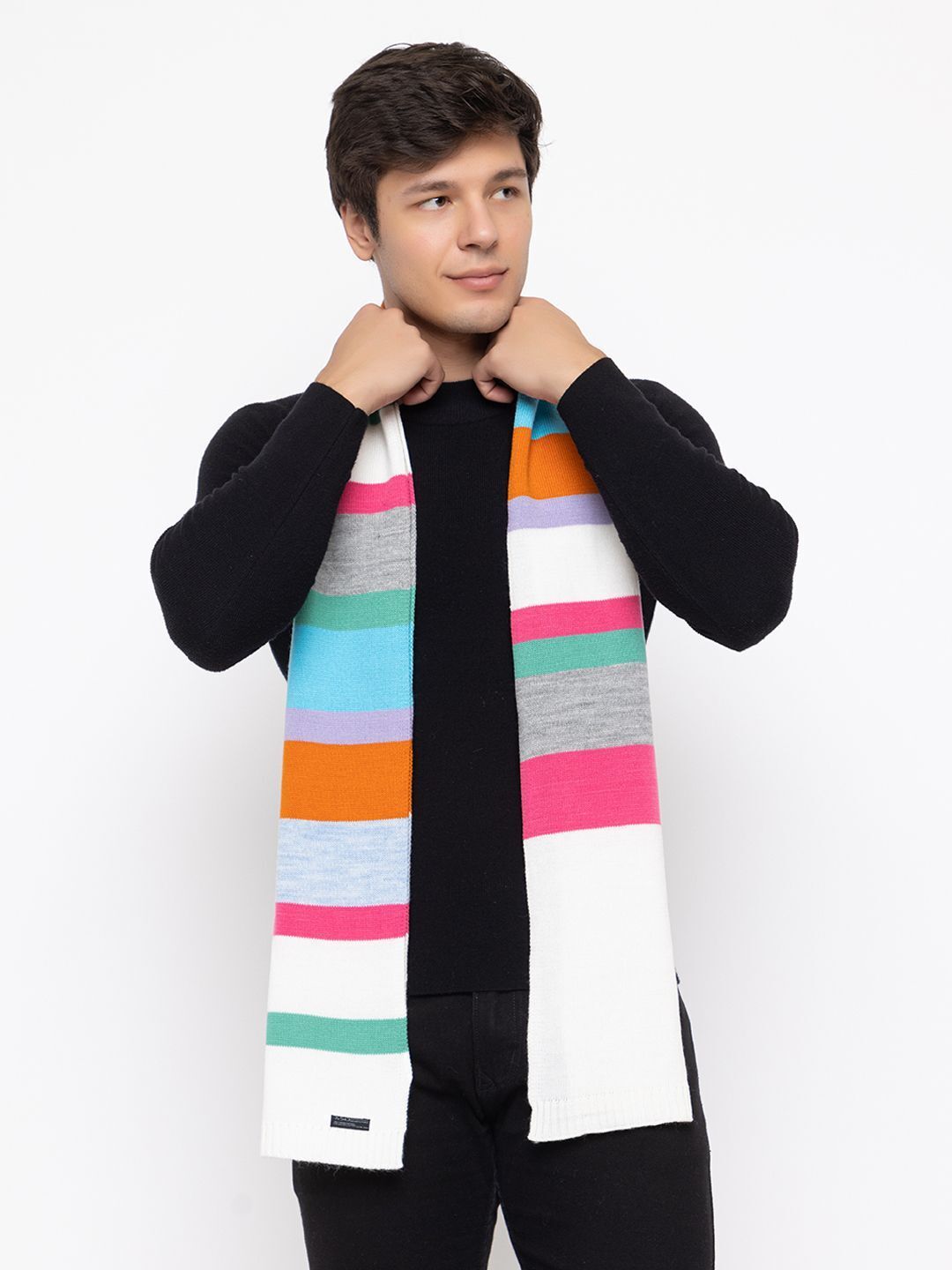 Jollyy Striped Men Muffler-picture-45