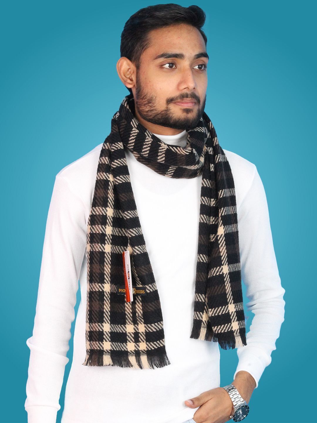 Pick Ur Needs Checkered Men Muffler-picture-10