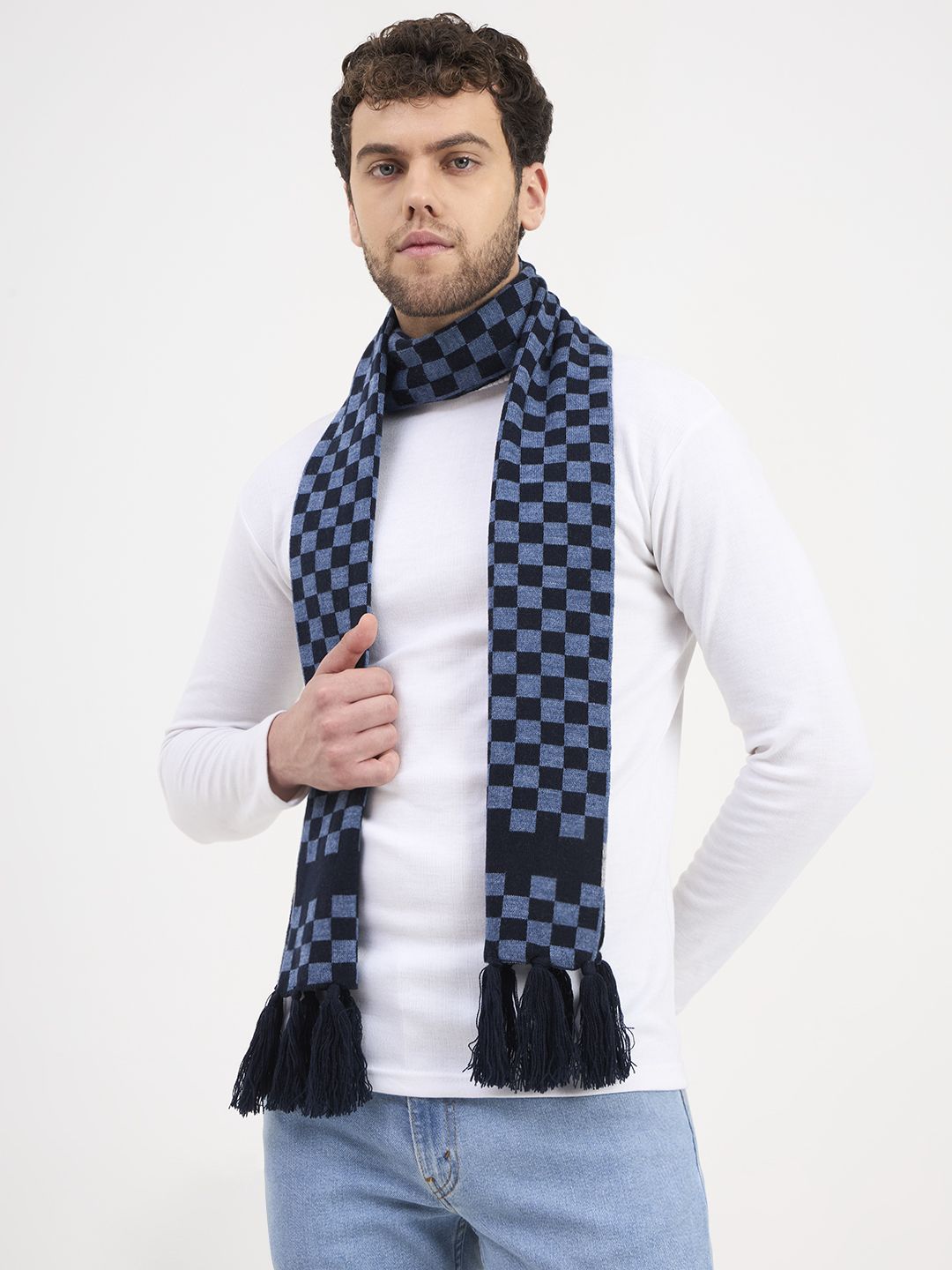 Joe Hazel Checkered Men Muffler-picture-11