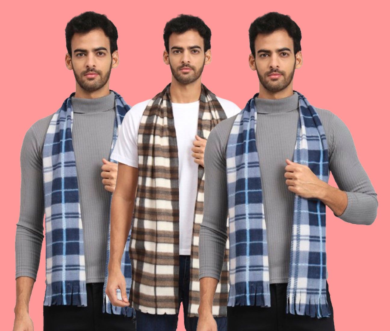Fit N Fame Checkered Men Muffler-picture-13