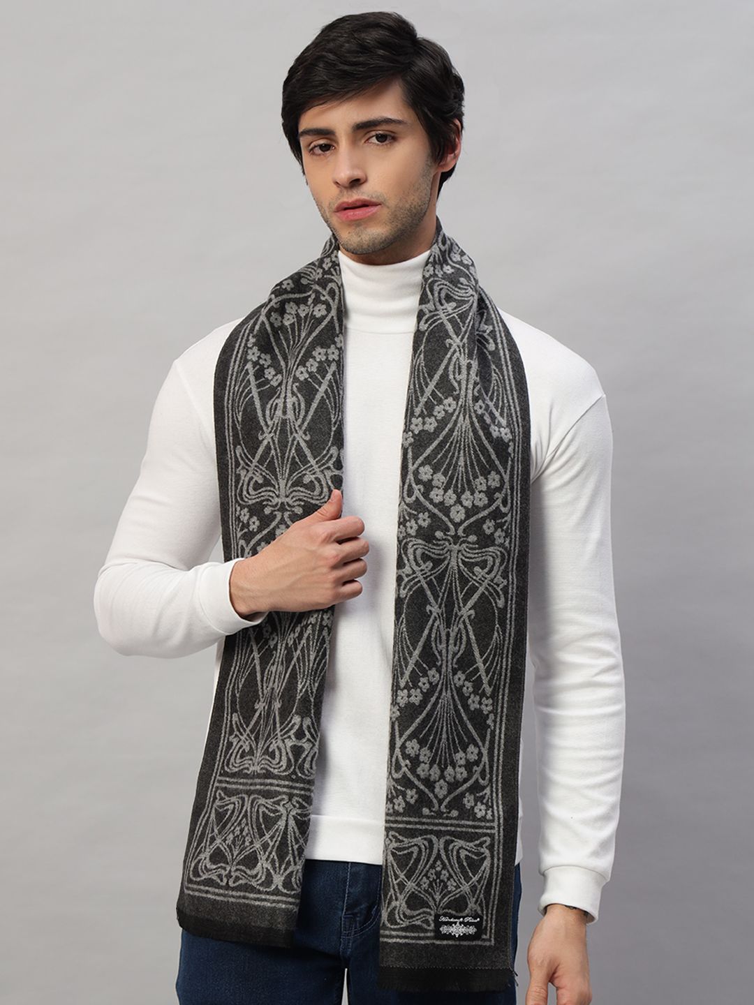 Ravaiyaa - Attitude Is Everything Floral Print Men Muffler-picture-38