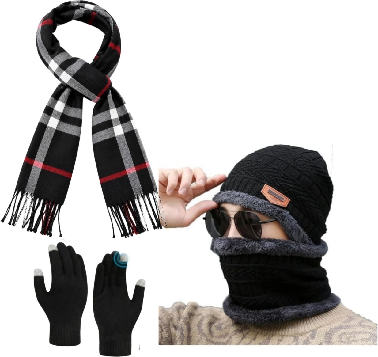 BHANORA1 Self Design Men Muffler-image-43