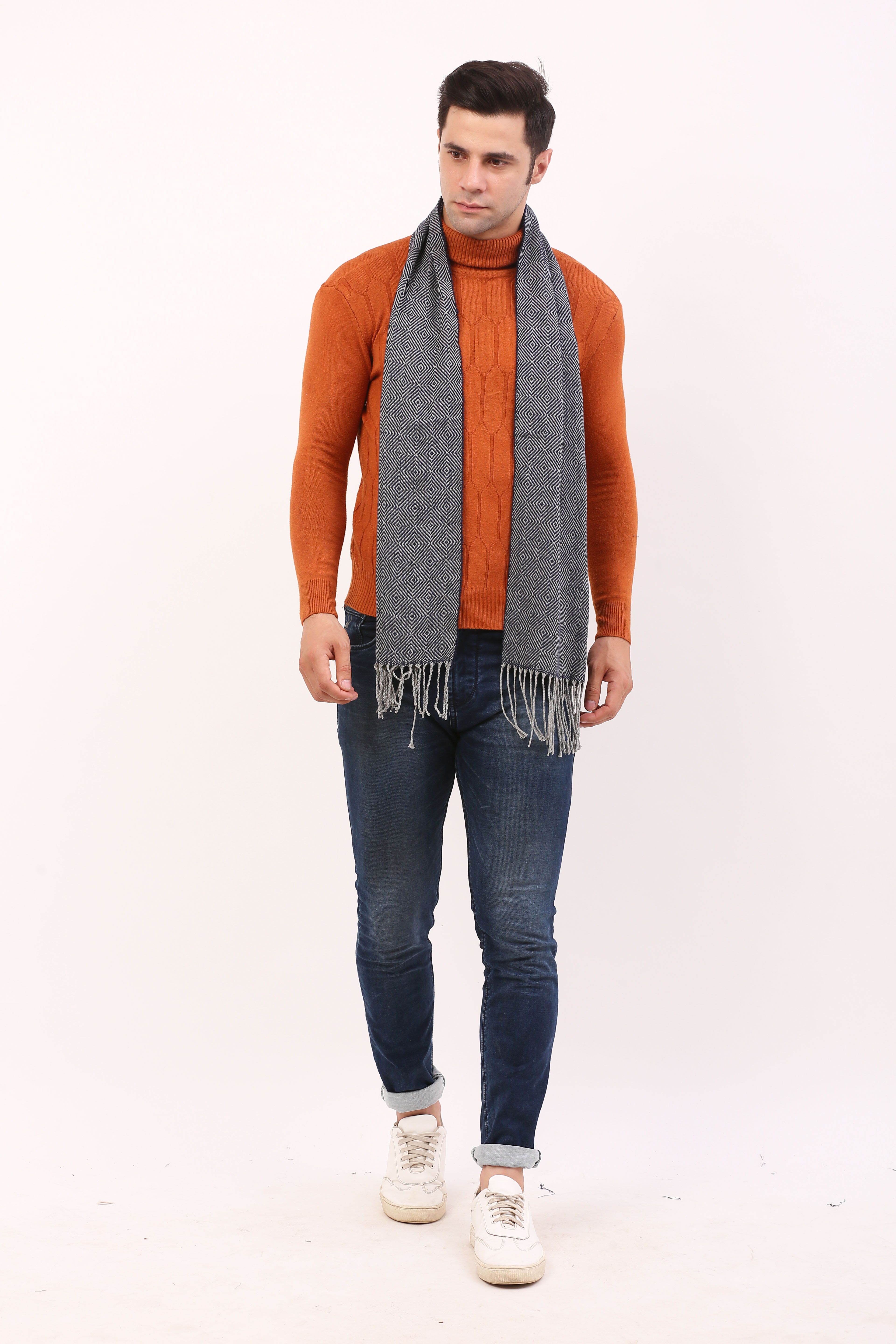CALVADOSS Geometric Print Men Muffler-picture-16