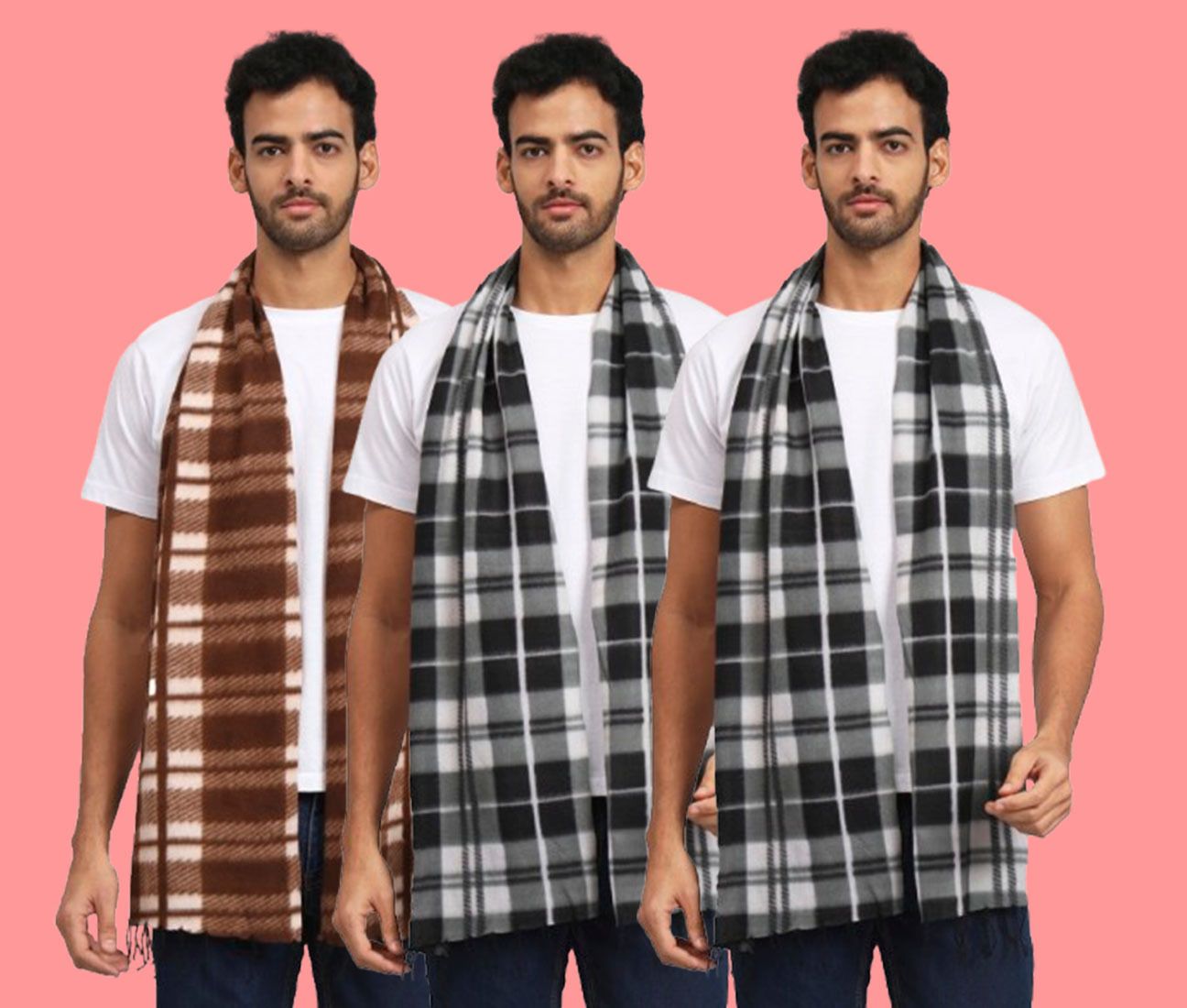Fit N Fame Checkered Men Muffler-picture-13