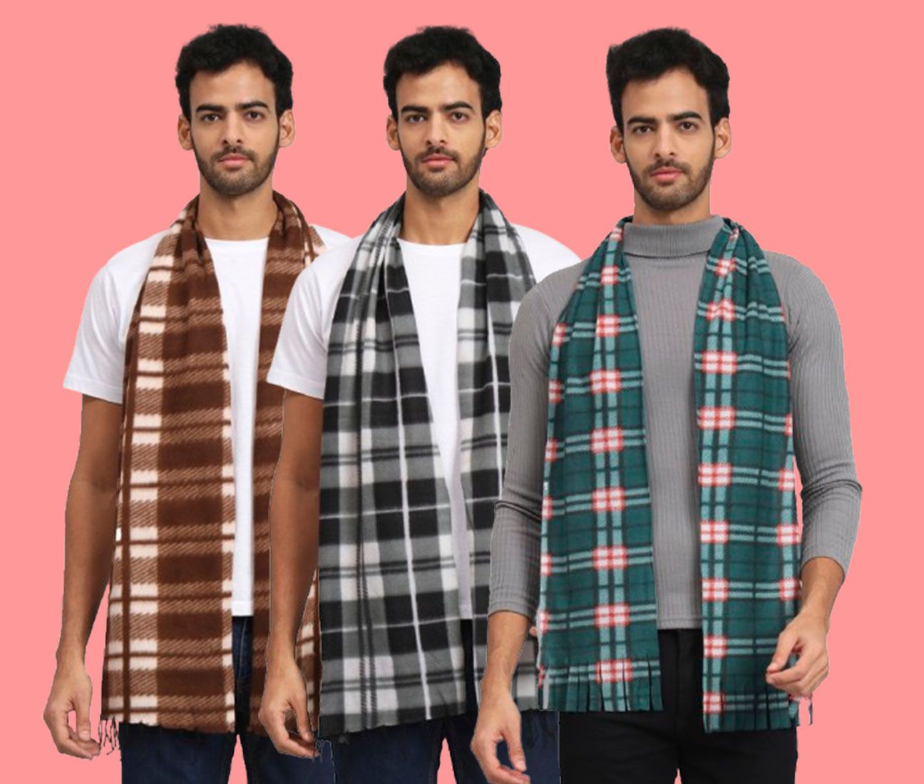 Fit N Fame Checkered Men Muffler-picture-11