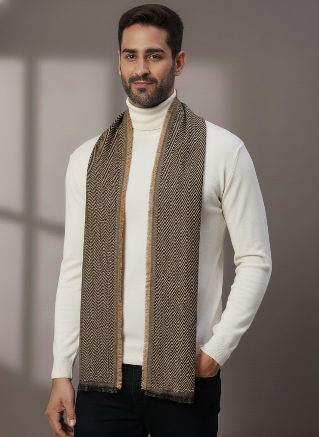 Zamour Geometric Print Men Muffler-picture-12
