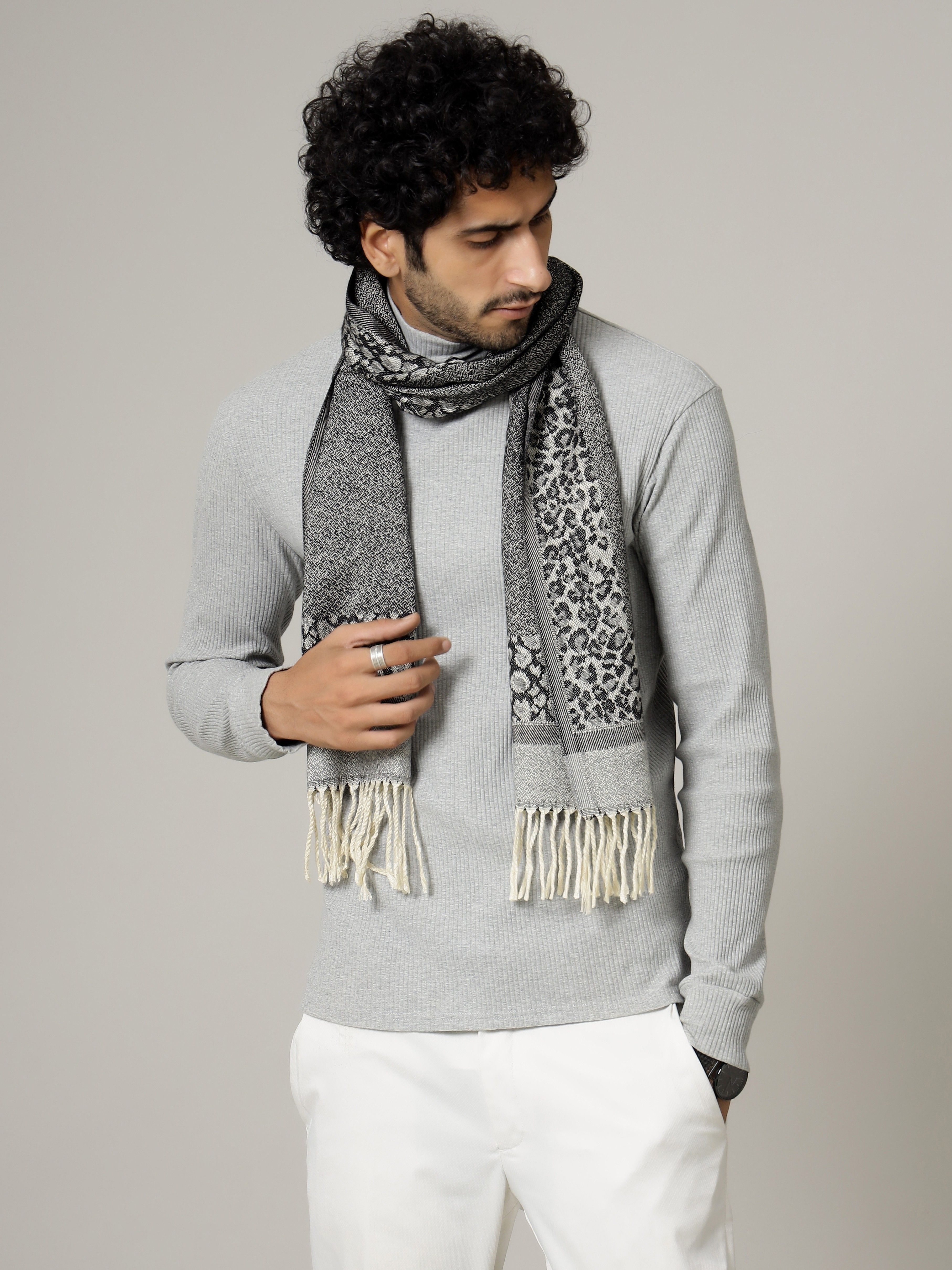 Ravaiyaa - Attitude Is Everything Printed Men Muffler-picture-15