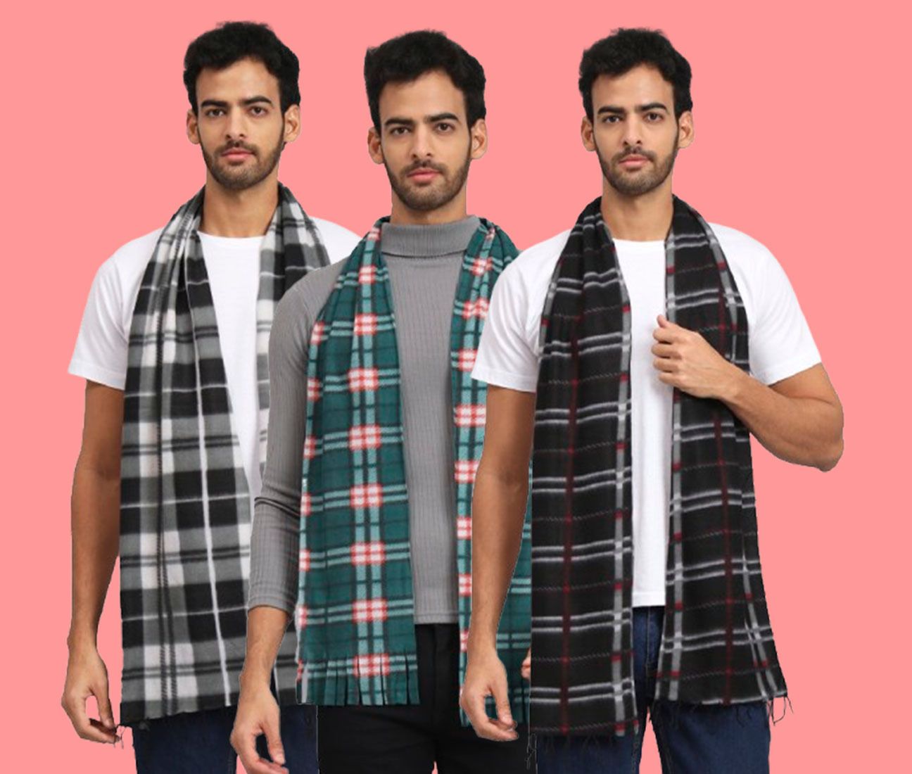Fit N Fame Checkered Men Muffler-picture-21