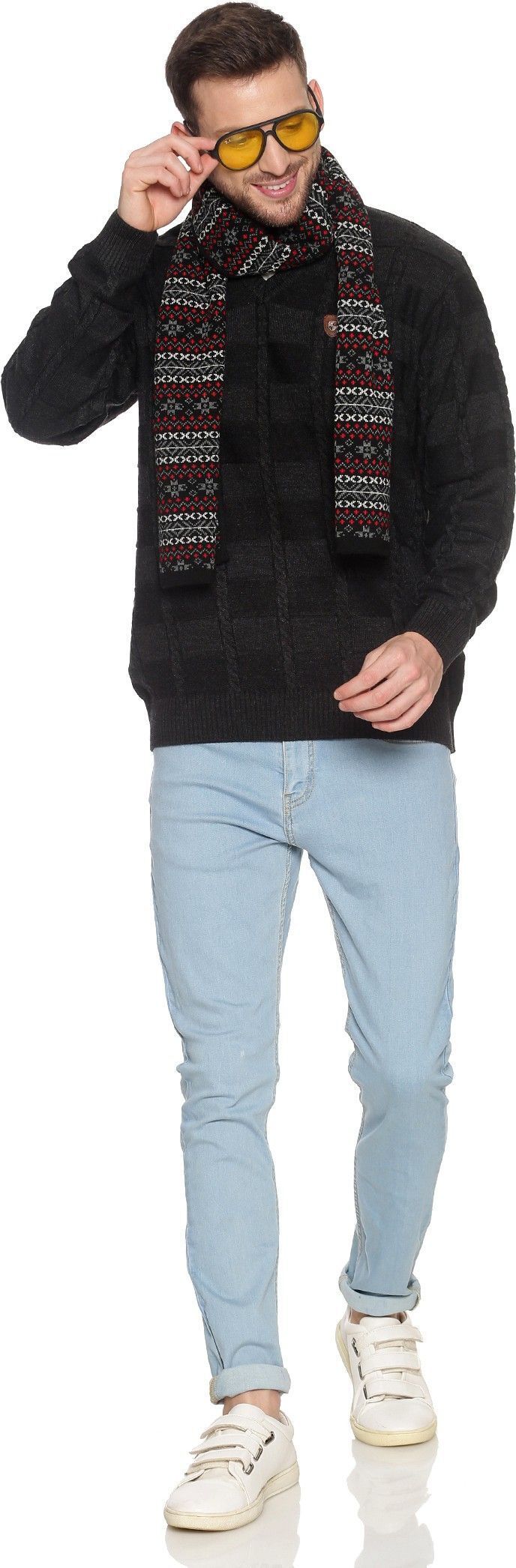 Jollyy Checkered Men Muffler-picture-12