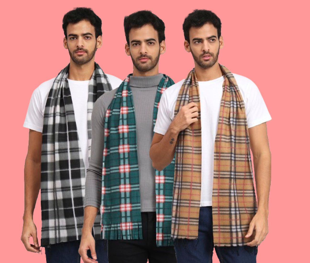 ANIXA Checkered Men Muffler-picture-10