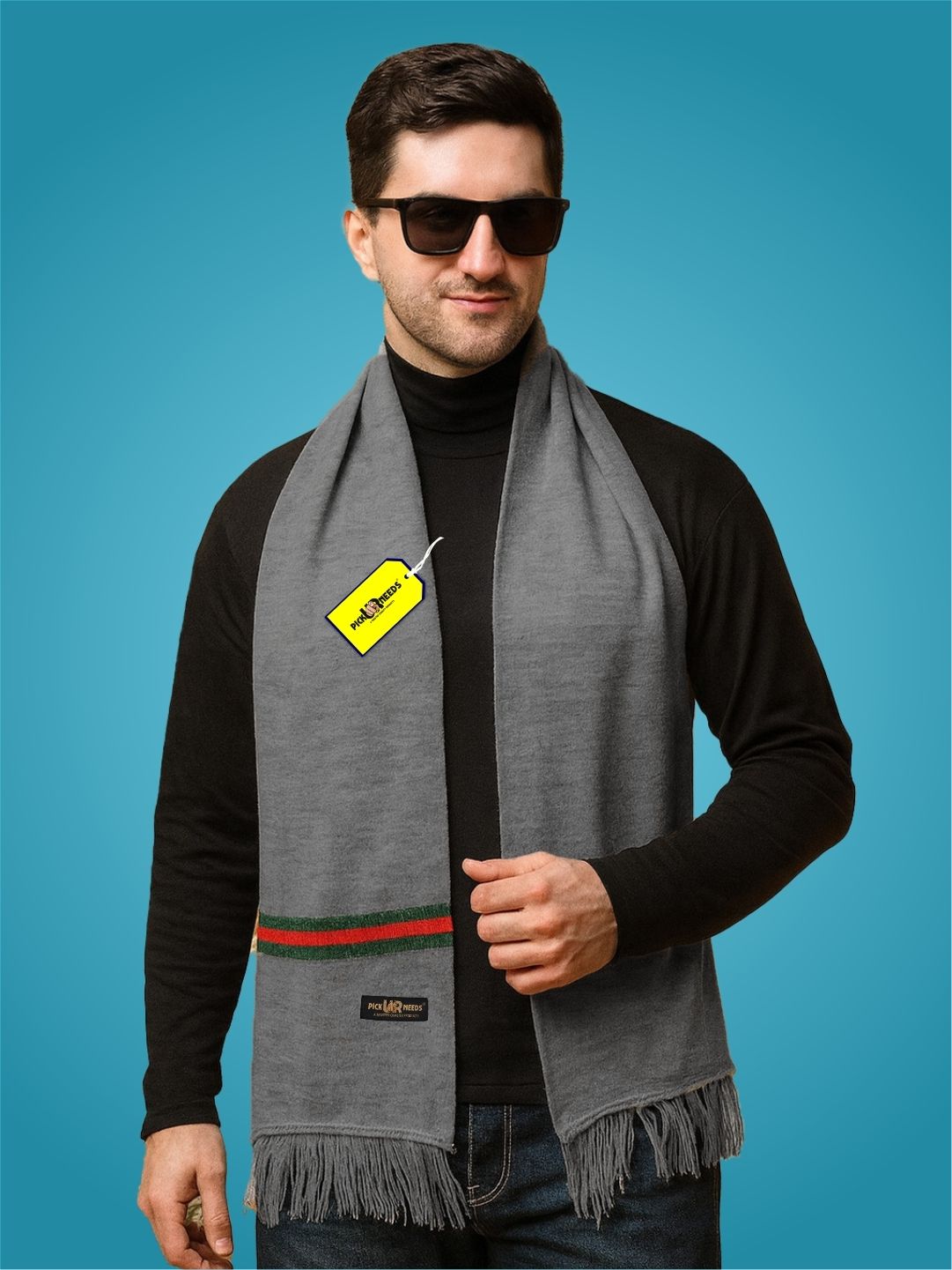 Pick Ur Needs Striped Men Muffler-image-2