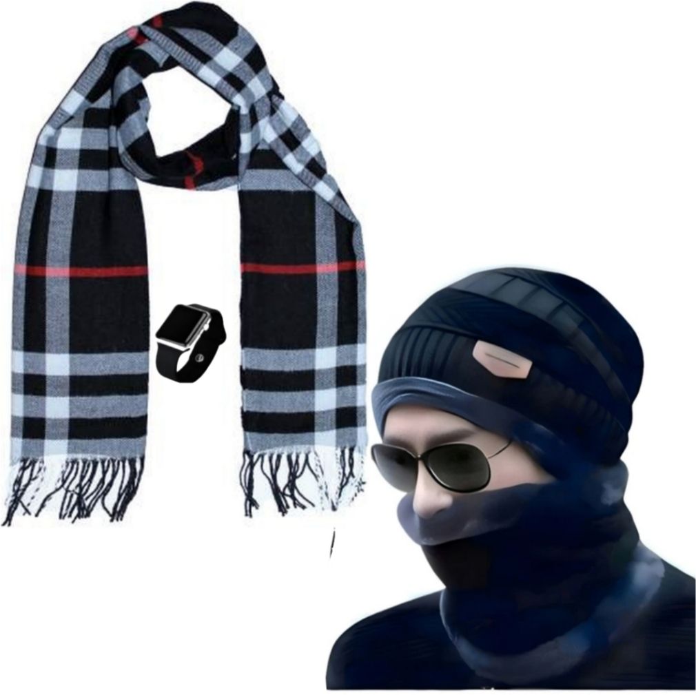 Clothong Zone Self Design Men Muffler-image-29