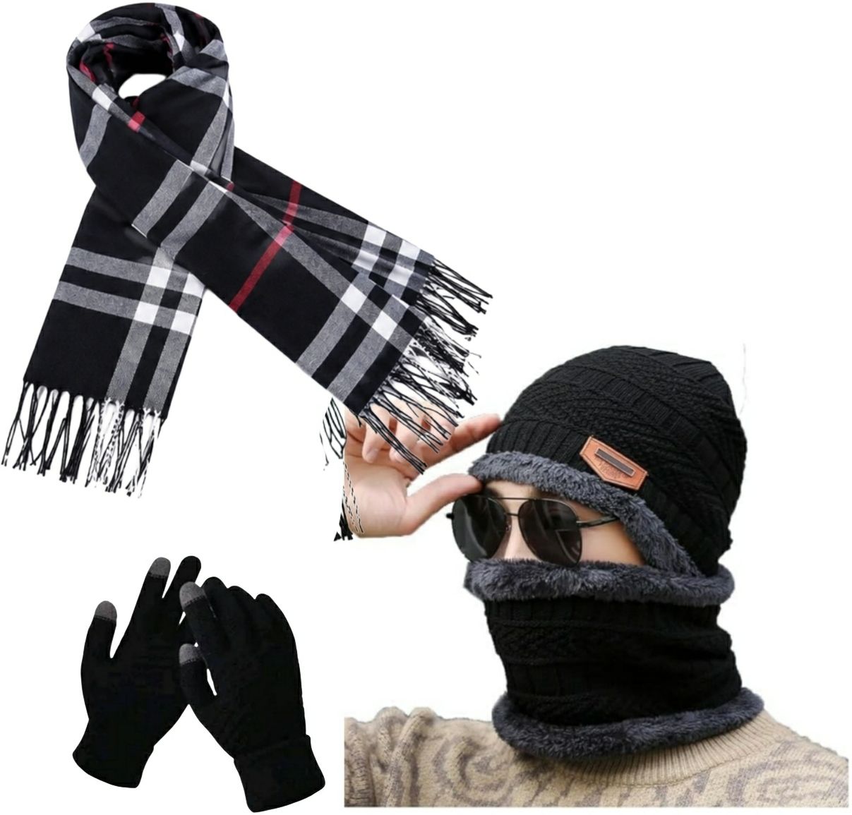 Kh creation1 Self Design Men Muffler-image-30