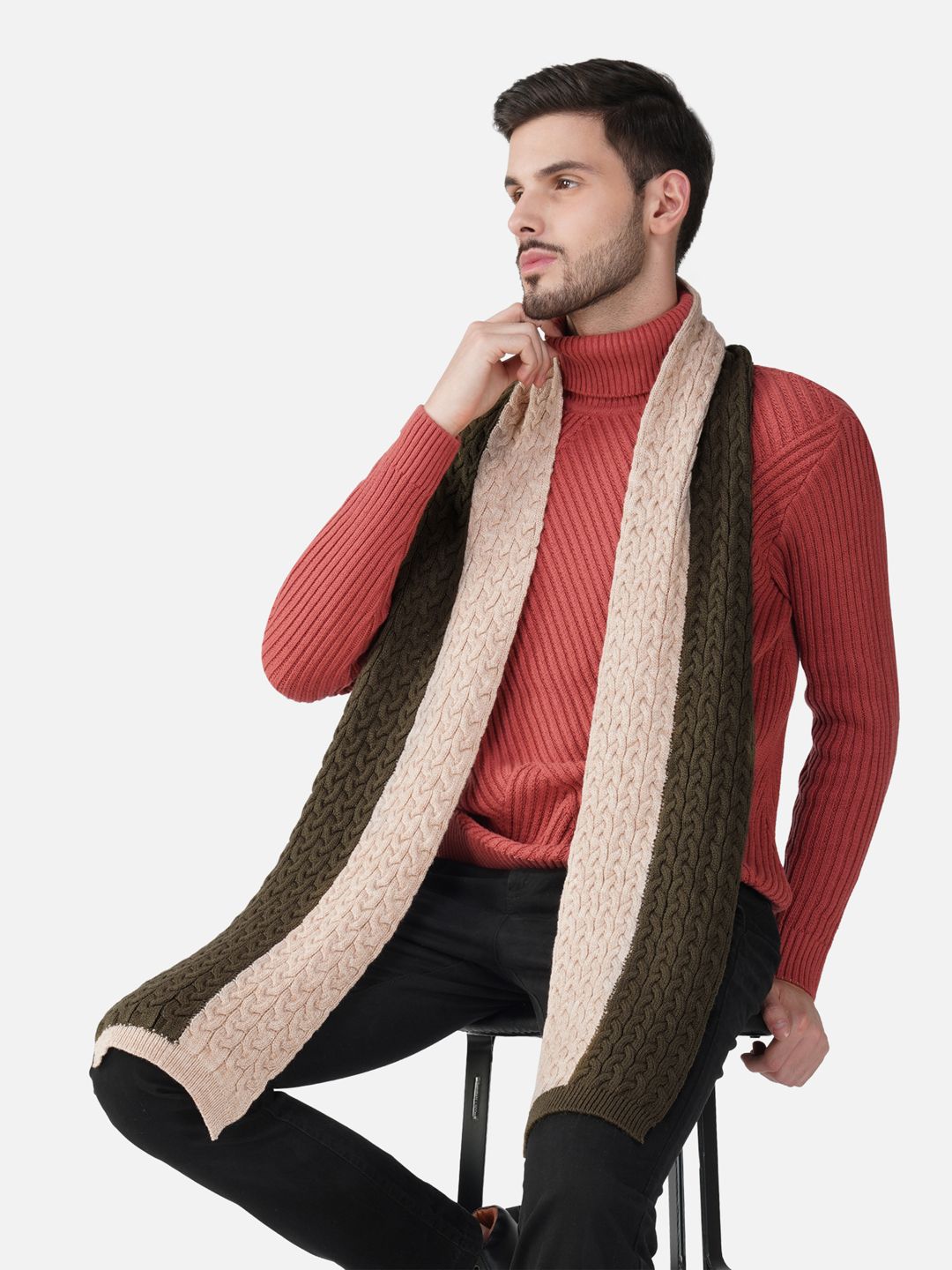 Joe Hazel Self Design Men Muffler-image-32