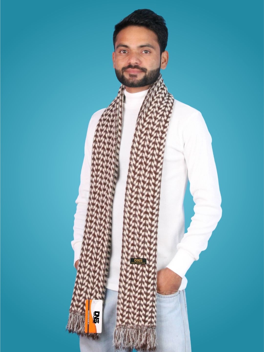 Daily Needs Shop Striped Men Muffler-image-1