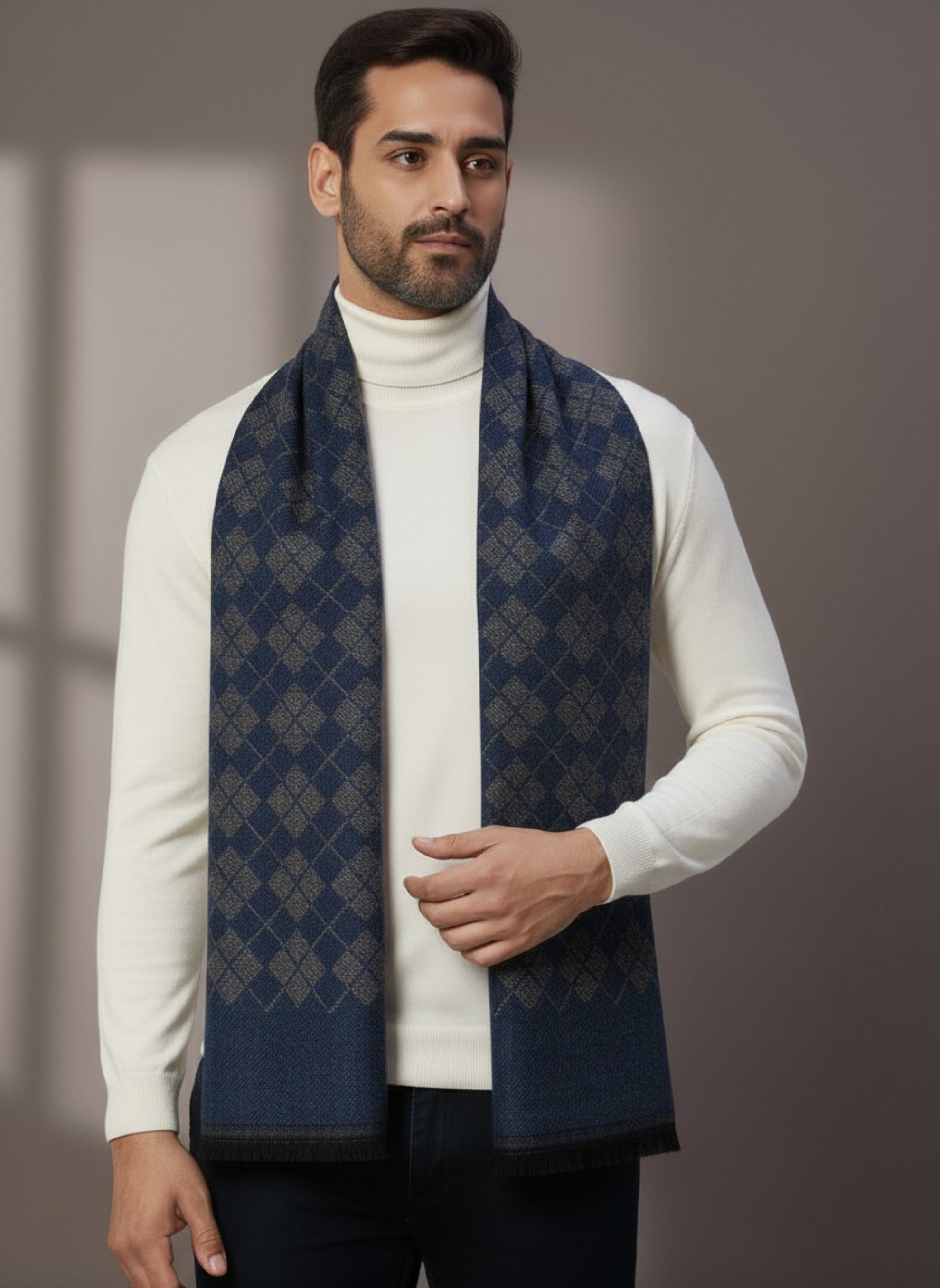 Zamour Checkered Men Muffler-picture-17