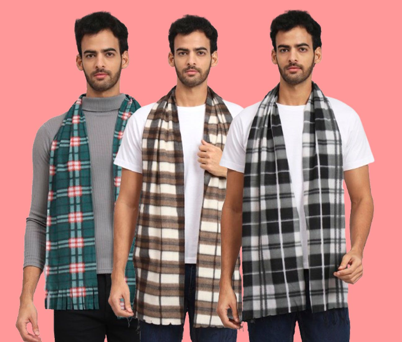 Fit N Fame Checkered Men Muffler-picture-16